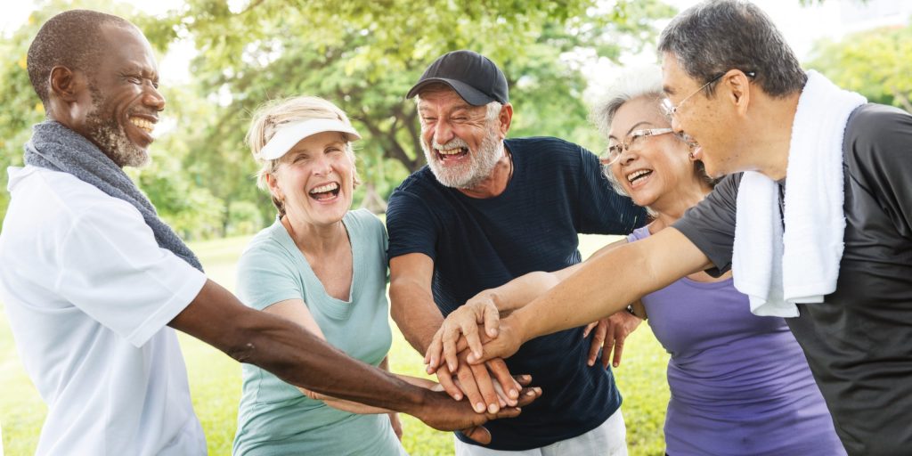 Image of residents having fun together